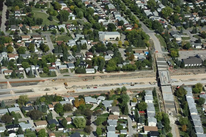 Aerial construction view near Rothesay